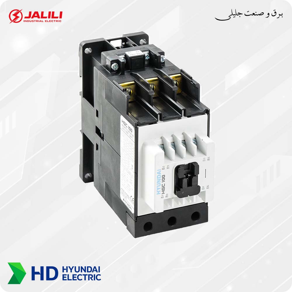 کنتاکتور 100 آمپر، 55 کیلووات هیوندای الکتریک مدل HGC100