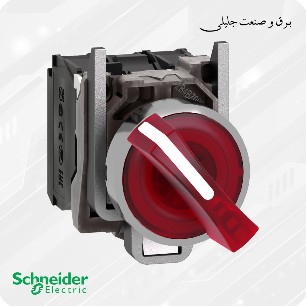 سلکتور سوییچ فلزی چراغدار دو حالته اشنایدر SCHNEIDER